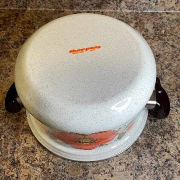 Japanese enamelled Sanko pot with heavy bottom – 4 quarts - Picture 4 of 8